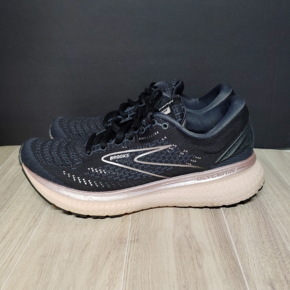 Brooks Glycerin 19 Running Shoes Women's Black and Pink Sneakers - Picture 1 of 16